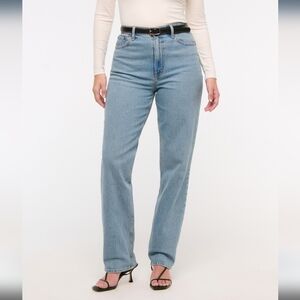 Abercrombie & Fitch curve love ultra high rise 90's straight jeans